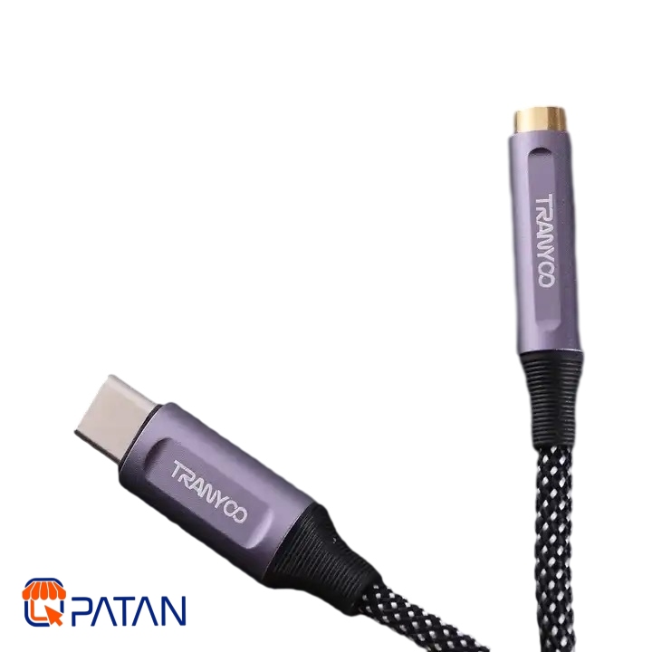 کابل صدا AUX تایپ سی ترانیو مدل TRANYOO E8 Type-c-1